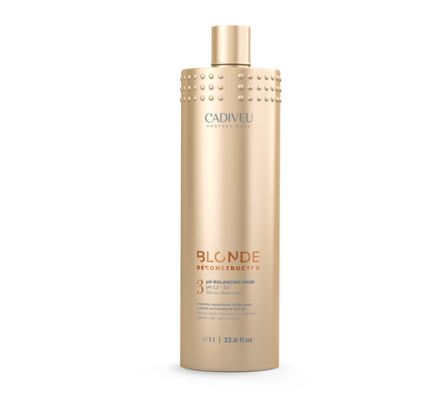 Cadiveu brasil cacau blonde reconstructor n° 3 ph-balancing mask 1000 ml riequilibria il ph dei capelli decolorati