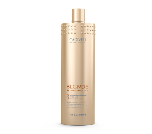 Cadiveu brasil cacau blonde reconstructor n° 3 ph-balancing mask 1000 ml riequilibria il ph dei capelli decolorati