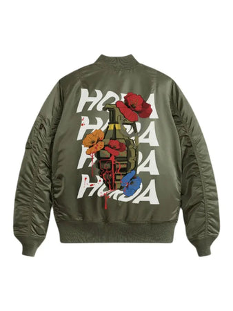 Bomber Militare Nero Horda Brand Bomb Horda Brand Streetwear