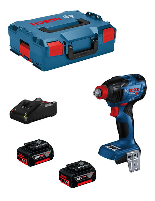 Bosch professional avvitatore a massa battente bosch gdx 18v-210 c (2 x 5,0 ah + gal18v-40 + l-boxx 136) 4059952587738