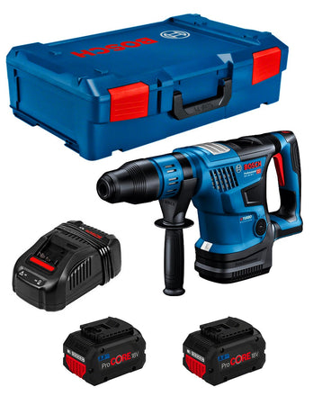 Bosch professional biturbo martello perforatore a batteria gbh 18v-36 c (con sds max, incl. 2 batt. procore18v 8.0ah, caricabatt. gal 1880 cv, mod. bluetooth.. 3165140996112
