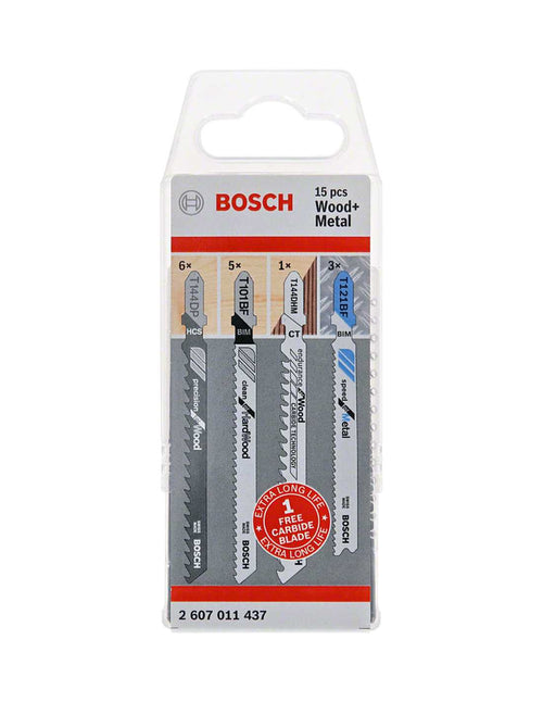 Bosch professional bosch lame per segh. set 15 pz. legno e metallo 3165140997751