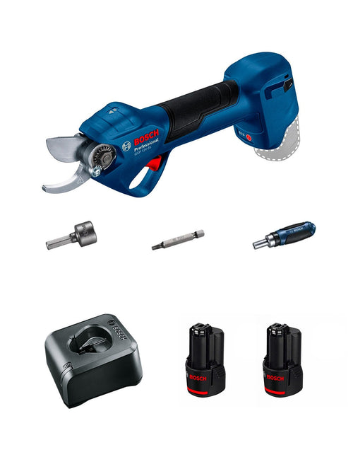 Bosch professional forbici per potatura bosch ggp 12v-25 (2 x 3,0 ah + gal12v-20) 4053423356311