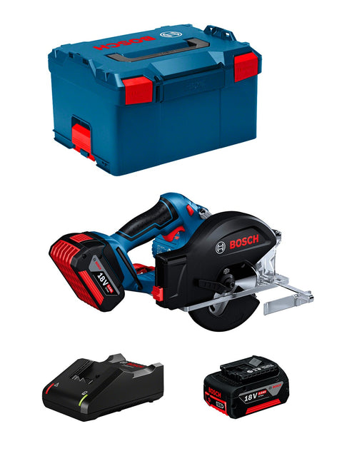 Bosch professional sega circolare bosch gkm 18v-50 (2 x 5,0 ah + gal18v-40 + l-boxx 238) 4059952548371