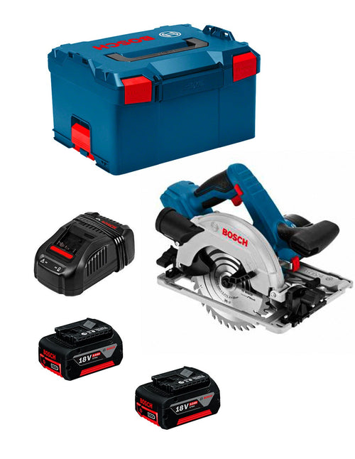 Bosch professional sega circolare bosch gks 18v-57 g (2 x 5,0ah + gal1880cv + l-boxx 238) 3165140781367