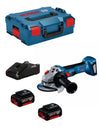Bosch professional smerigliatrice angolare bosch gws 18v-8 125mm (2 x 5,0 ah + gal18v-40 + l-boxx 136) 4053423323825