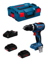 Bosch professional trapano a percussione bosch gsb 18v-65 (2 x 4,0 ah procore + gal 18v-40 + l-boxx 136) 4053423321159