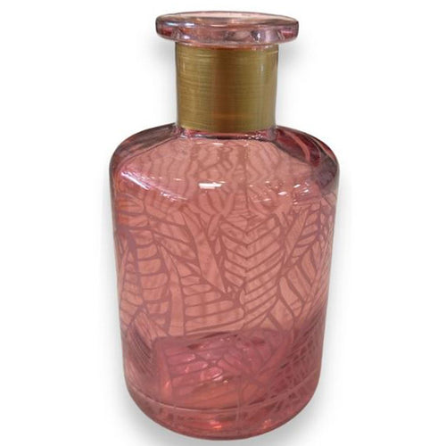 Diffusore per essenza bottiglia decorata, vaso portafiori 180 cl h 12 cm