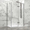 Box Doccia H200 Acciaio Spazzolato Trasparente 8mm Anticalcare - Box Doccia Karag