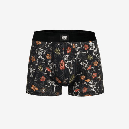 Boxer American Socks Dancing Skeletons