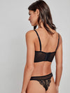 Perizoma Gisela 2/10103B taglia S, tessuto ricamato floreale in pizzo, intimo elegante e coordinabile con reggiseno.