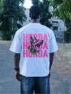 Boxy Fit T-shirt Bianca 100% Cotone Horda X3 Horda Brand Streetwear