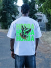 Boxy Fit T-shirt Bianca 100% Cotone Horda X3 Horda Brand Streetwear