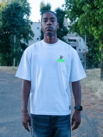 Boxy Fit T-shirt Bianca 100% Cotone Horda X3 Horda Brand Streetwear