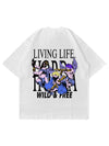 Boxy fit T-shirt 100% Cotone Wild & Free Horda Brand Streetwear