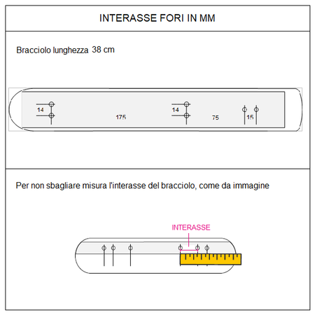Bracciolo in poliuretano fissaggio piatto largo 07033006