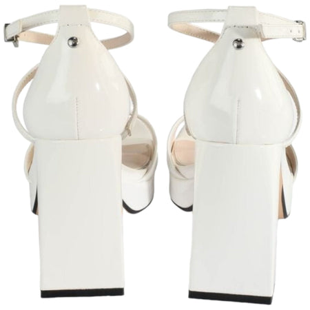 Buffalo sandalo bianco con tacco Cherry cage 1291376 Sandali Buffalo