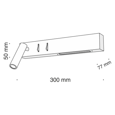 Applique Da Parete Moderno Comodo Metallo Bianco Luce Led Integrato 8W