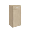 Colonna bassa con 1 anta e 1 cassetto, mobile componibile Level 45 x h 100 cm