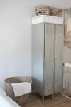 Armadietto spogliatoio con tramezza sporco/pulito a 2 posti monoblocco cm. 80x47x180h