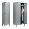 Armadio spogliatoio di metallo monoblocco con tramezza sporco/pulito a 3 posti cm. 117x47x180h