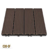 1mq (11 pezzi) di Pavimento Quadrotte in decking WPC da esterno 30X30cm (sp.2cm) inclusa struttura CLICK