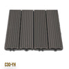 1mq (11 pezzi) di Pavimento Quadrotte in decking WPC da esterno 30X30cm (sp.2cm) inclusa struttura CLICK