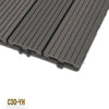 1mq (11 pezzi) di Pavimento Quadrotte in decking WPC da esterno 30X30cm (sp.2cm) inclusa struttura CLICK