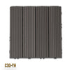 1mq (11 pezzi) di Pavimento Quadrotte in decking WPC da esterno 30X30cm (sp.2cm) inclusa struttura CLICK