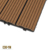 1mq (11 pezzi) di Pavimento Quadrotte in decking WPC da esterno 30X30cm (sp.2cm) inclusa struttura CLICK