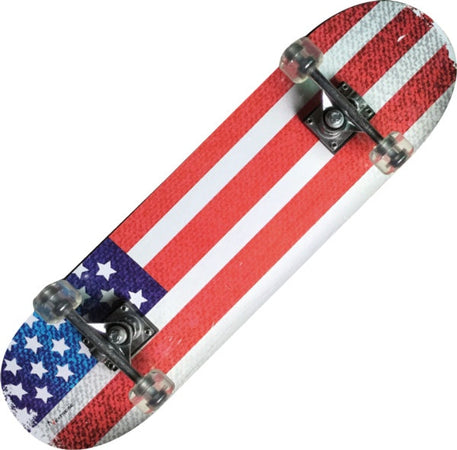 Skateboard Tribe Pro USA Flag - Tavola in Acero 9 Strati con Truck in Alluminio