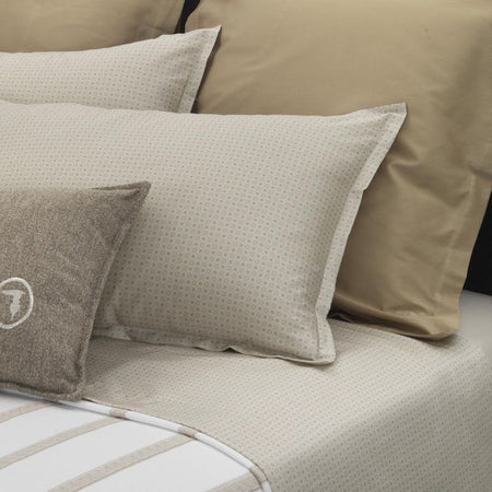Completo Lenzuola Trussardi Micro Circles Matrimoniale Raso di Cotone - The King Luxury