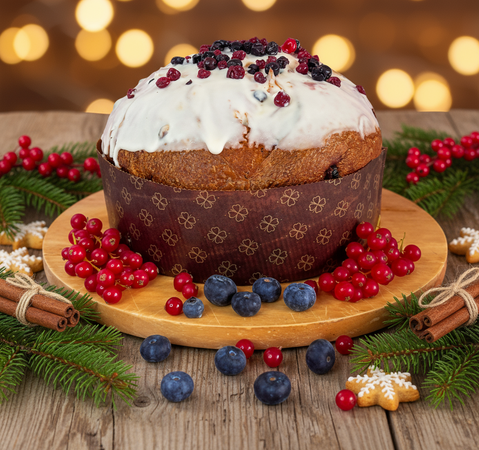 Panettone Artigianale Ai Frutti Di Bosco 1.2 Kg Panettone Made In Italy 100% Sicilia La Bottega Reale