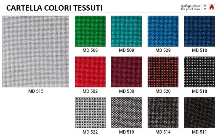 Divanetto per sala da attesa in ecopelle vari colori o tessuto ignifugo a due posti