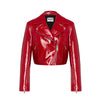 MOSCHINO JEANS giacche donna moschino jeans - giacca in pelle vernice - rosso da donna