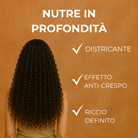 Coccola Maschera Capelli Ricci – Trattamento Professionale con Cheratina – Nutre, Districa e Idrata – Per Capelli Secchi, Crespi e Ribelli – 200ml – AlohaLabs