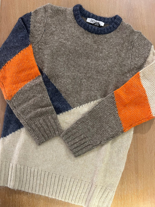 Maglia g/c color-block