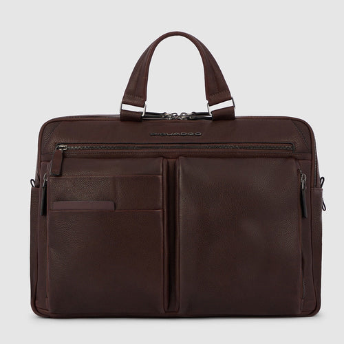 PIQUADRO borsa da lavoro porta documenti in pelle testa di moro art. CA6026S122