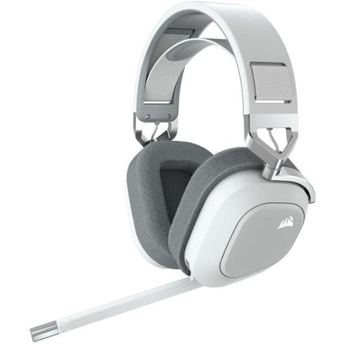 Casco da gioco - Corsair HS80 Wireless - bianco - microfono omnidirezionale