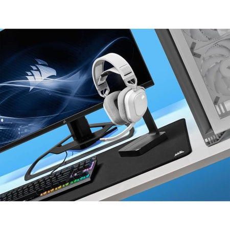 Casco da gioco - Corsair HS80 Wireless - bianco - microfono omnidirezionale