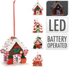 Pendente natalizio casetta per Albero di Natale con luce Led per decorazioni natalizie