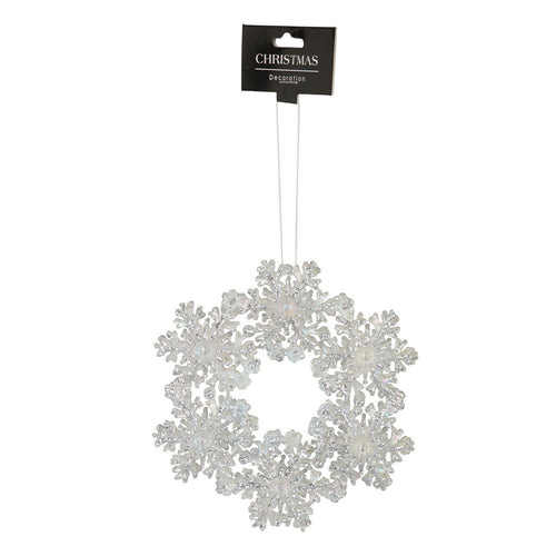 Pendente corona pensile per albero di Natale per decorazioni natalizie h 12 cm