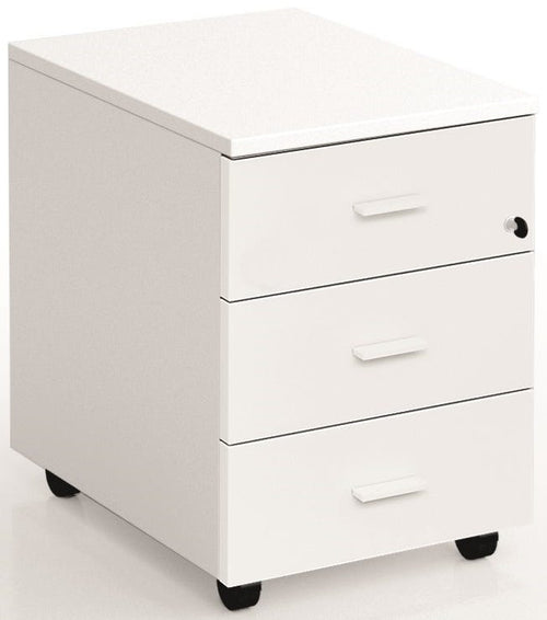 Cassettiera su ruote in melaminico con 3 cassetti cm. 42x56x57h
