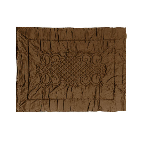 Plaid Arredo 140 x 180 cm in Raso di puro cotone Cacao