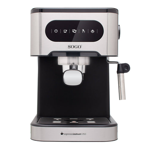 SOGO Macchina da caffè espresso in acciaio inox 2-in-1 - 1,5l