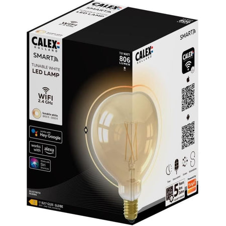 Lampadine connesse Calex LED Filamento connessa Globo ambra G125 E27