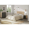CALICOSY - Cassettiera 4 cassetti con decoro in rovere nodoso e grigio antracite - L77,5 cm - Legno chiaro
