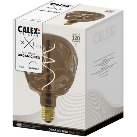 Lampadina LED E27 - CALEX - G125 NEO ORGANIC - Filamento flessibile - 4 W - 120 lm - 1800 K - Dimmerabile - Naturale