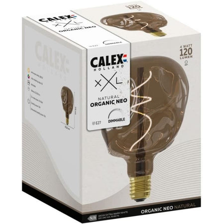 Lampadina LED E27 - CALEX - G125 NEO ORGANIC - Filamento flessibile - 4 W - 120 lm - 1800 K - Dimmerabile - Naturale
