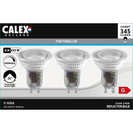 Lampadina LED con riflettore - CALEX - GU10 - 4,9 W - 345 lm - 2700 K - Intensità variabile - Cromo